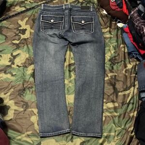 Y2K‎ GS-115 thick stitch slim fit denim